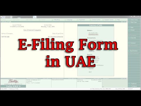 VAT RETURN FORM IN TALLY ERP.9- UAE VAT RETURN FORM IN TALLY ERP.9- UAE