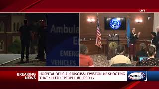 Hospital officials give updates after mass shootings in Maine