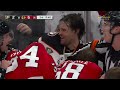 brawl breaks out between blackhawks u0026 ducks goalies get involved