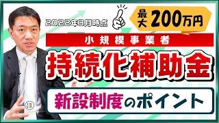 【持続化補助金 最大200万円】新設制度のポイント / 小規模事業者を対象 / 高採択率 / 申請要件 / 対象経費の例 / 創業枠 / インボイス枠など〈22年3月時点〉