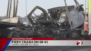 Fiery crash closes SR-41 in both directions