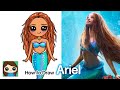 How to Draw Ariel The Little Mermaid | Halle Bailey