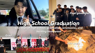 High School Graduation Vlog🥳🍾: final days of school, grad events, and burning old homework