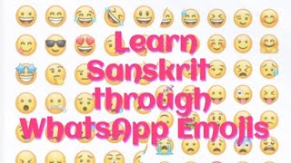 learn Sanskrit through WhatsApp Emojis