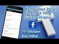 Cara Melihat Pesan Facebook Yang Sudah Dihapus Tanpa Aplikasi