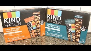 KIND Frozen Bars: Dark Chocolate Peanut Butter \u0026 Dark Chocolate Almond Sea Salt Review