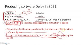 Software Delay 8051