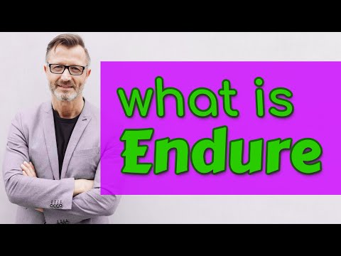 What is another word for endures?