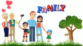 My Family | Learn Family Members With Names | My Family Members |  @learnwithmamalove  ​