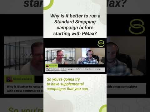 Why is it better to run a standard shopping campaign before starting with PMax? #shorts #googleppc