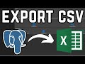 How to Export PostgreSQL Table data to CSV / Excel File