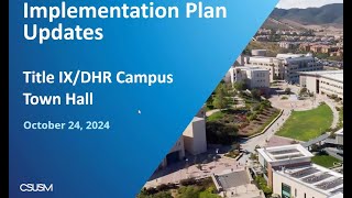 Title IX/DHR Campus Forum