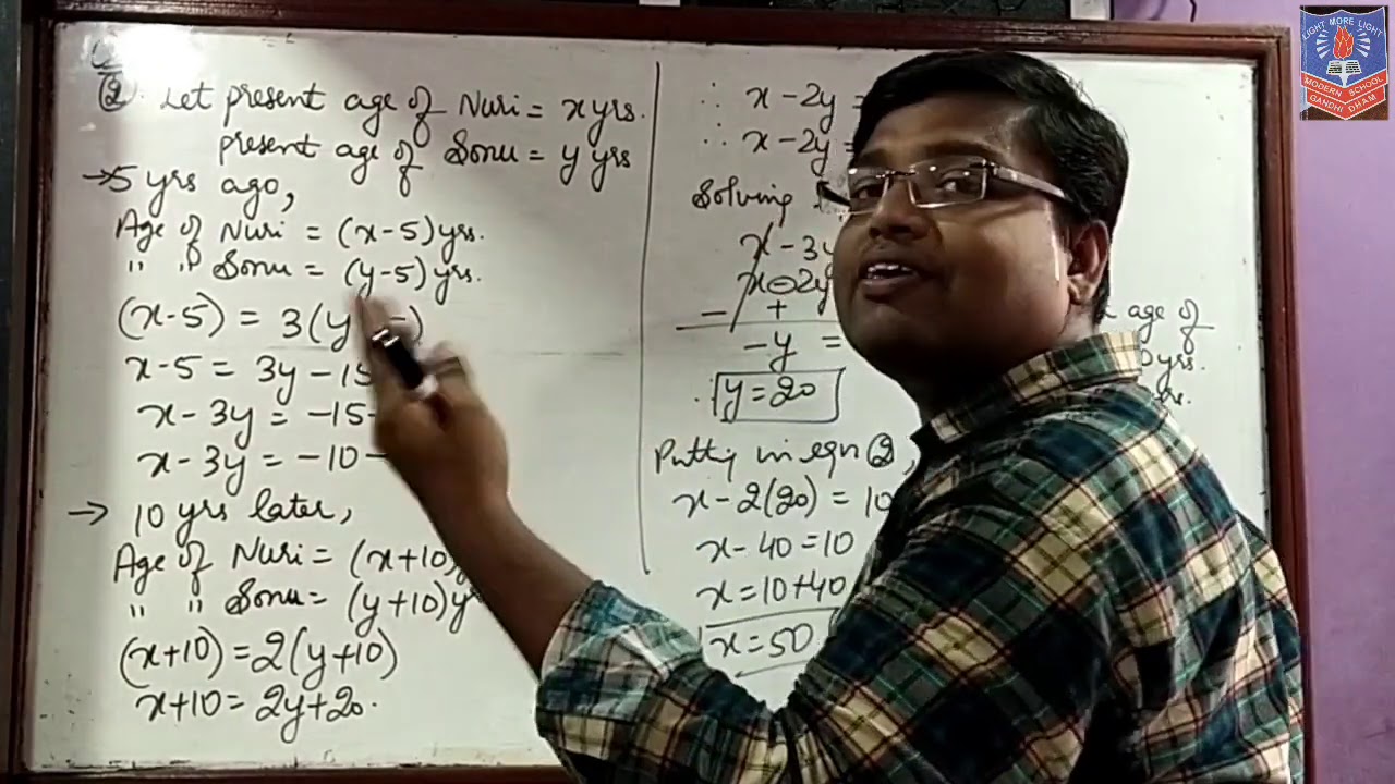 Std 10th Maths Chp 3 Part 4 By Mr Kumar Swamy Youtube