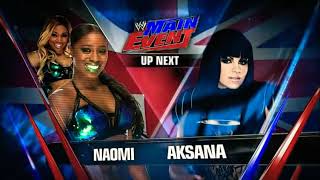 WWE Main Event Aksana Vs Naomi w/ Cameron Match 2014