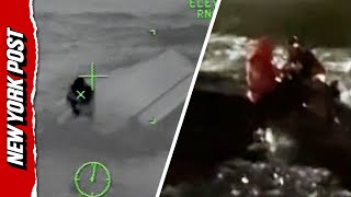 US Coast Guard Rescues Father and Son From Frigid Waters