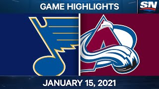 NHL Game Highlights | Blues vs. Avalanche - Jan. 15, 2021