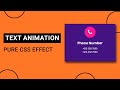 Pure CSS Text Animation on Hover | CSS Animation Tutorial