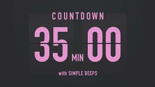 35 Minute Countdown Timer β³ Flip Clock with Simple Beeps ππ€