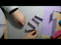 come fare la struttura di una card in a box • tutorial card pop up