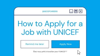 How to Apply for a Job with UNICEF