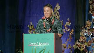 Daniel Nāhoʻopiʻi at HTA's 2024 Hawaiʻi Tourism Conference