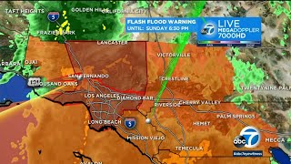 Hilary makes landfall, flash flood warning for LA County