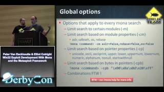 Peter Van Eeckhoutte & Elliot Cutright -- Win32 Exploit Development With Mona and Metasploit