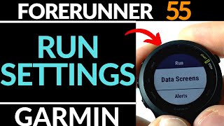Running Settings - Garmin Forerunner 55 Tutorial - GPS, Data, Laps