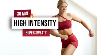 30 MIN MILITARY MONDAY HIIT - No Equipment, Super Sweaty Home Workout with Warm Up + Cool Down