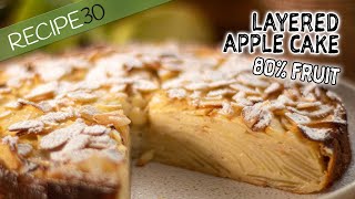 Layered apple cake or invisible cake