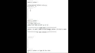Hangman Game(My First Java Project)