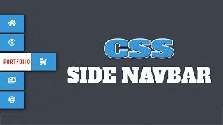 CSS Side Navigation With Hover Effect - Side Navbar Tutorial