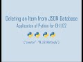 Deleting an Item from a JSON Database in Python (Application of Python for DH | 02)