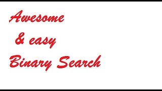 Binary Search in 5 min simple java program