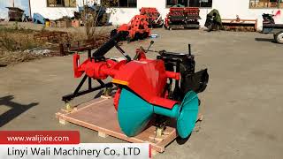 rice field tractor mounted bund forming machine