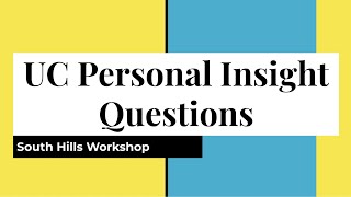 UC PIQ Workshop