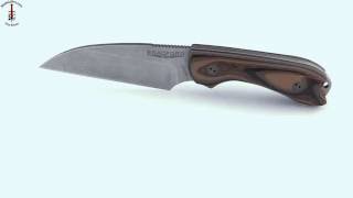 Guardian 3 wharncliffe with stonewashed M390 steel and 3D G-wood handle by Bradford Knives