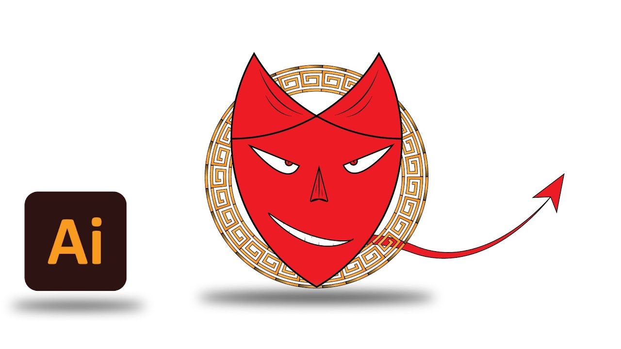 How To Create Devil Logo In Illustrator Youtube