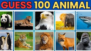 Can You Guess 100 Animals Name In Just 4 Seconds ? 🐯🦍🦣