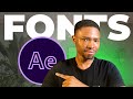 How to import FONTS into AFTER EFFECTS (2024) | After effects tutorial