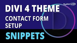 Divi 4 Contact Form Setup 👈