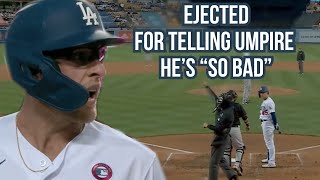 Matt Beaty gets ejected for telling the ump he's bad, a breakdown
