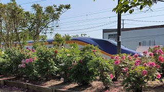 【2024/05/10 15:19·E8系新幹線】高畠駅に入る山形新幹線つばさ188号(上り 8188M·新庄→東京 臨時)