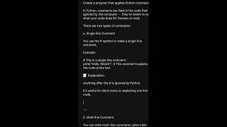 Create a program that applies Python comments(LEVEL-1 PROBLEM 2-3)