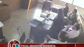 Fiscal abandonó audiencia y jueza siguió sin Fiscalía