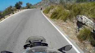 Se Calabra Mallorca, heading inland on a BMW R1200GS