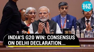 Modi-Jaishankar Celebrate Big Win For India's G20 Presidency; Delhi Declaration Adopted | Watch