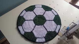 #diy  Passo a passo molde de bola de ⚽ hexágono #futebol #arte #tapetefrufru