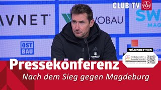 Die PK mit Christian Titz \u0026 Miroslav Klose  | 1. FC Magdeburg - 1. FC Nürnberg 3:4