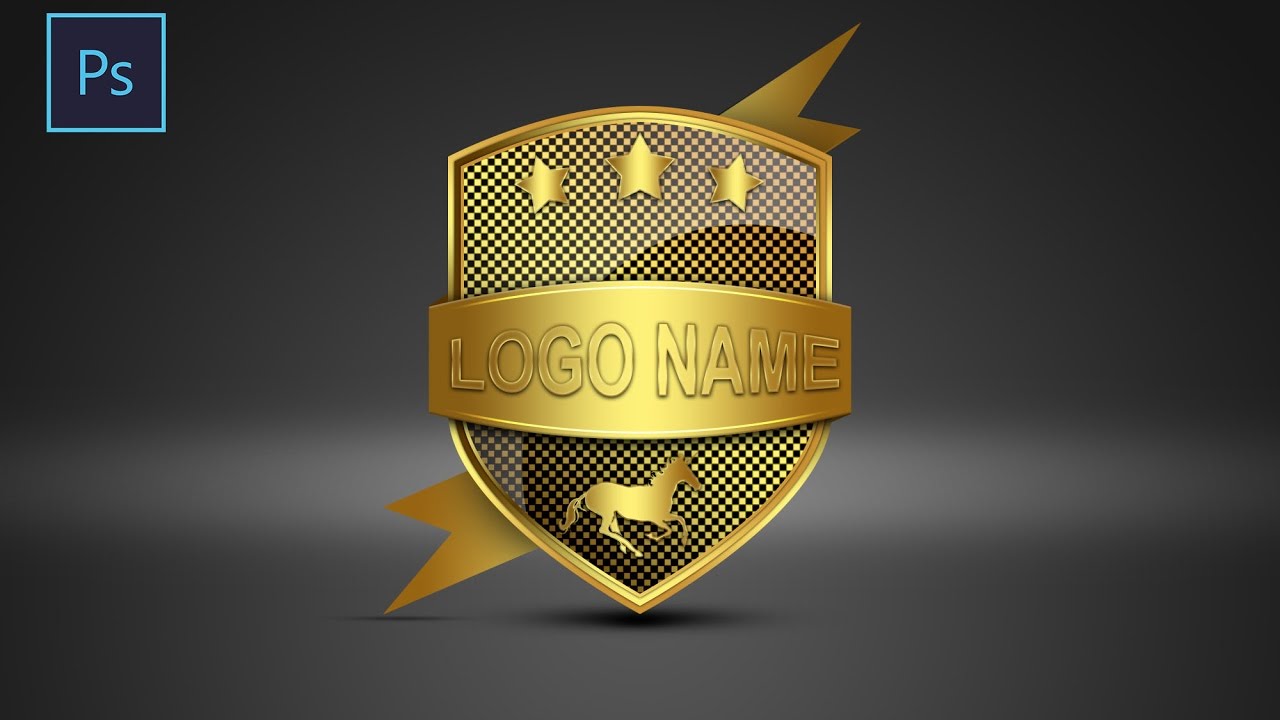 Photoshop Tutorial Logo Design Shield Sahak Graphics Youtube